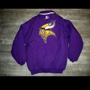 Vtg Starter Minnesota Vikings Parka Jacket Men's M